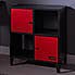 X Rocker MESH TEK Square Shelf Cabinet with 4 Cube Storage Black