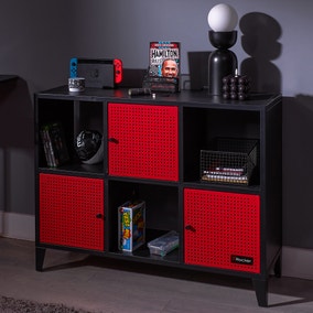 X Rocker MESH TEK Wide Shelf Cabinet with 6 Cube Storage