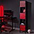 X Rocker MESH TEK Tower Shelf Cabinet with 5 Cube Storage Black
