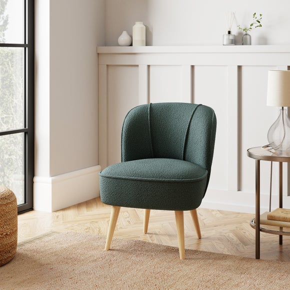 Elsie Boucle Cocktail Chair Dunelm