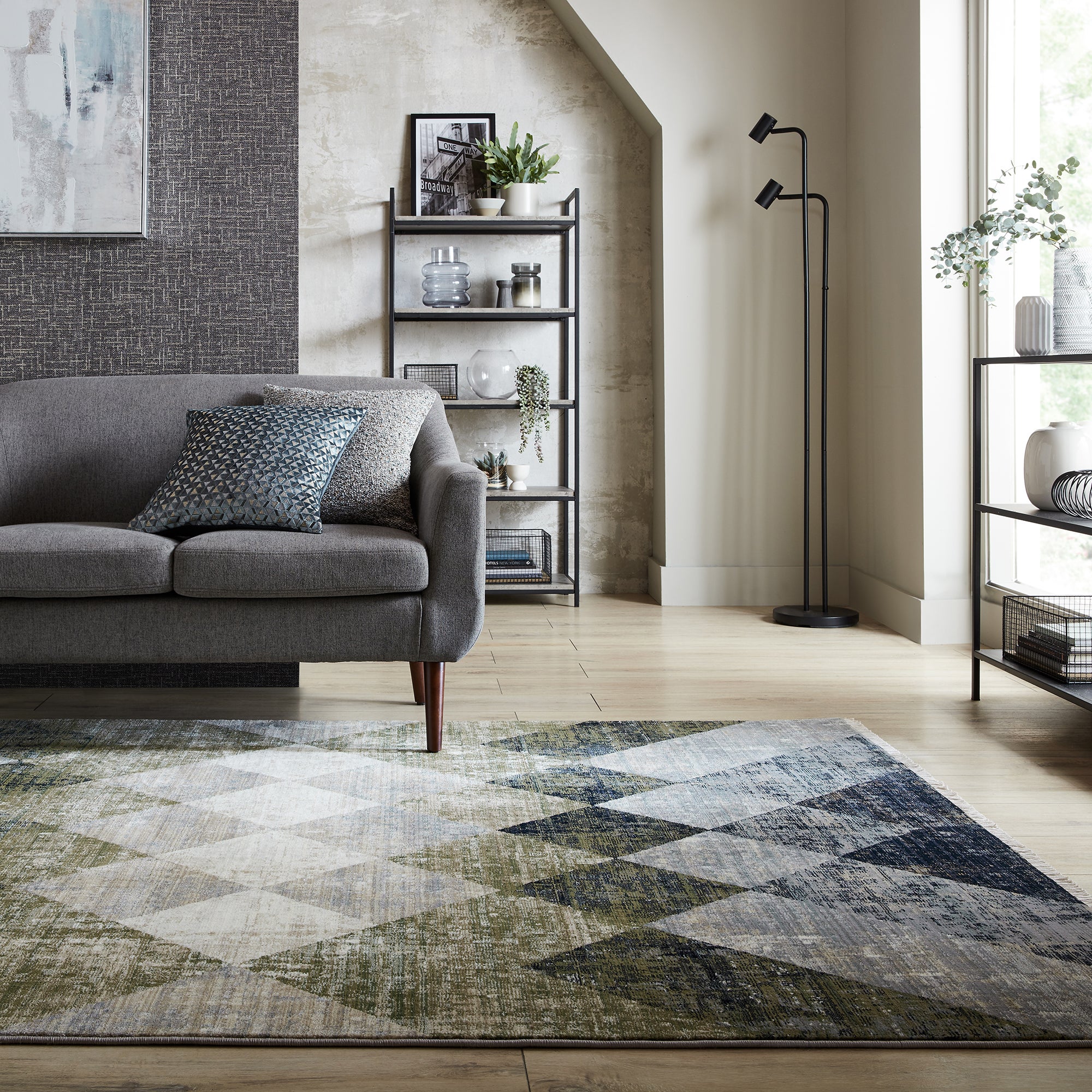 Cooper Geo Rug Greengrey