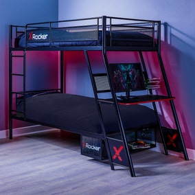 X Rocker Armada Dual Gaming Bunk Bed