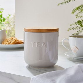 Ceramic Tea Canister Grey