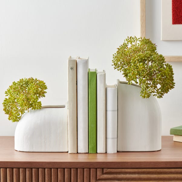 Artisan Plant Pot Bookends image 1 of 3