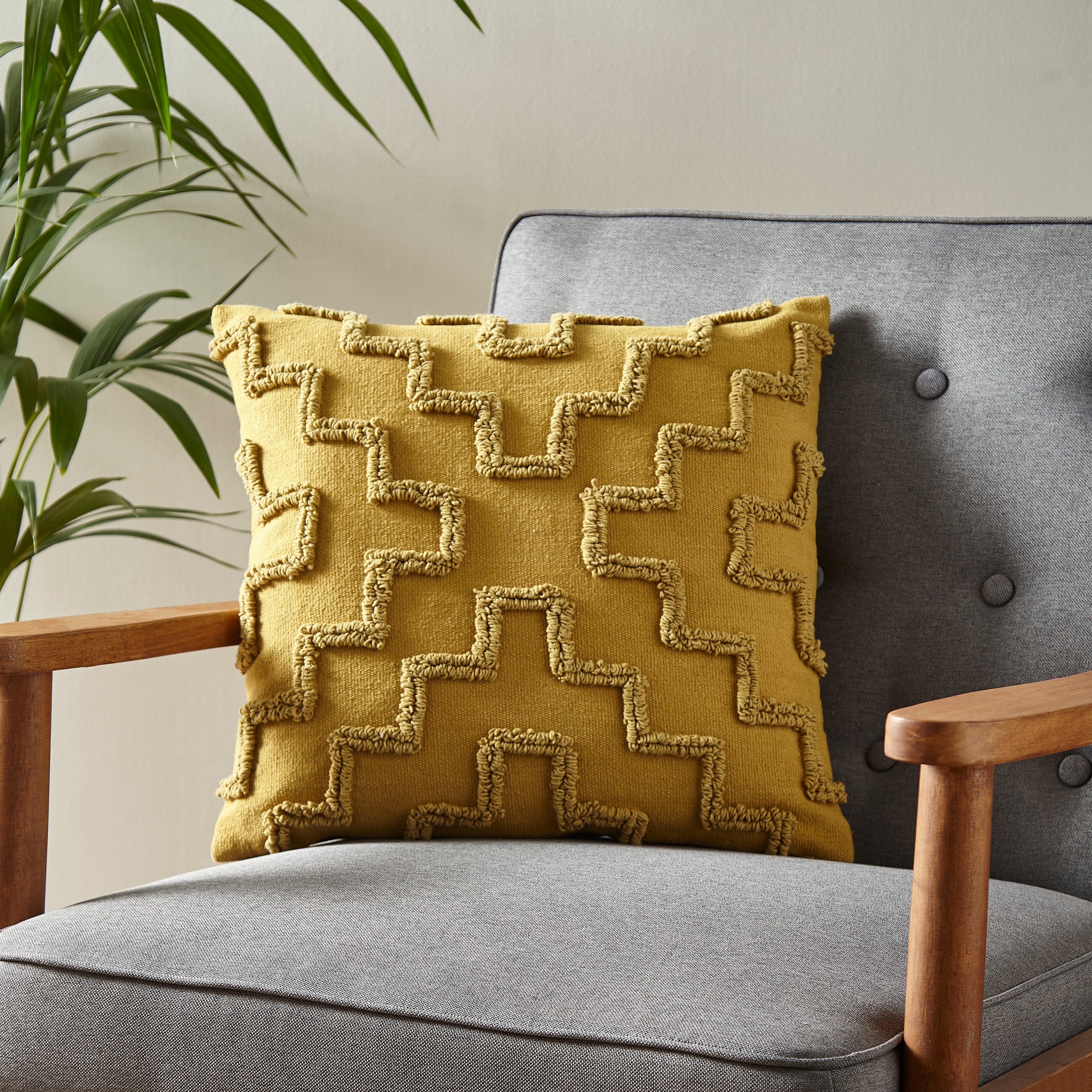 Loop Tufted Geometric Cushion Cover