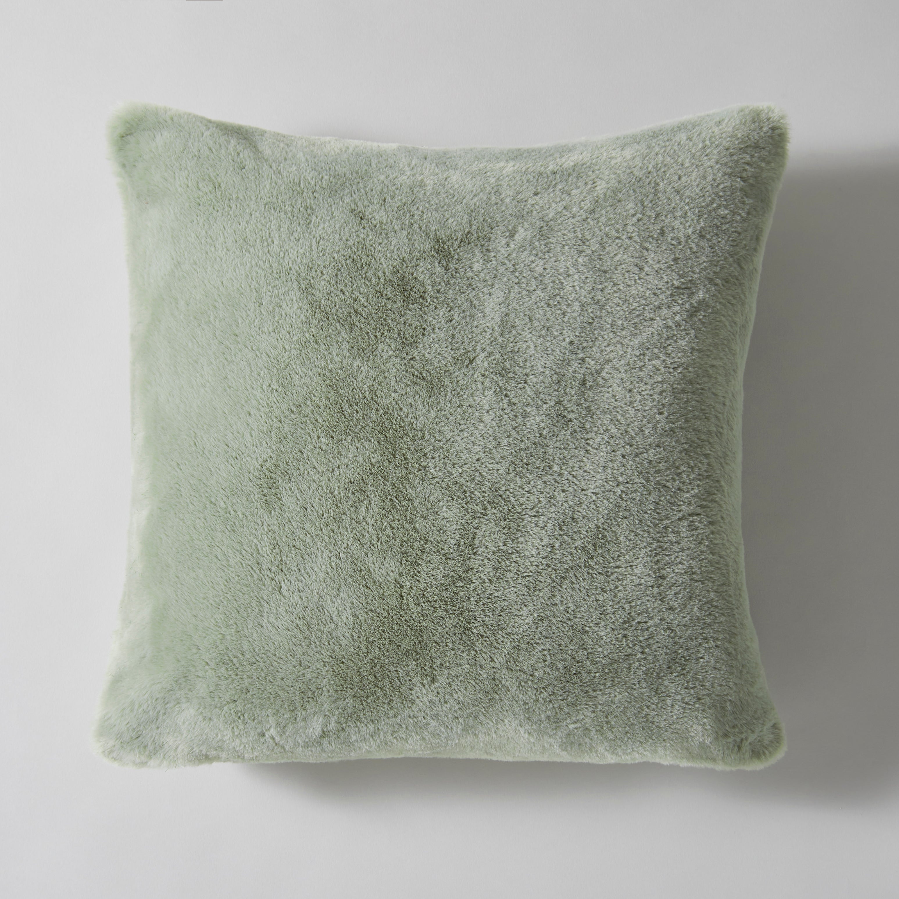 Green Marl Chenille Cushion (43cm x 43cm) - Matalan