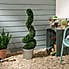 Spiral Topiary in Silver Pot 70cm  Green