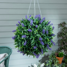 Topiary Ball Purple Flower 25cm 