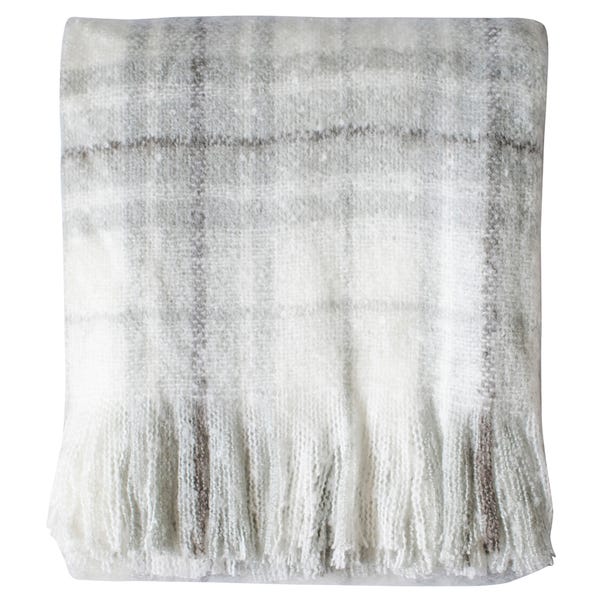 Checked Faux Mohair Throw image 1 of 3