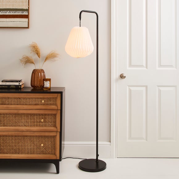 Rattan floor outlet lamp dunelm