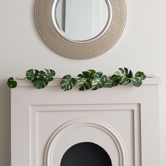 Click to view product details and reviews for Artificial Variegated Monstera Garland.