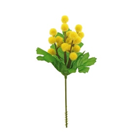 Artificial Yellow Mimosa Pick