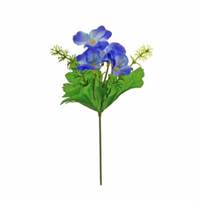Artificial Blue Pansy Pick