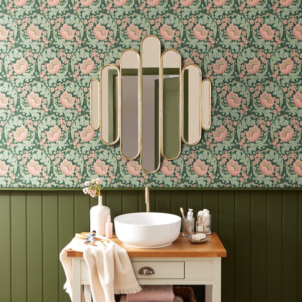 Arts and Crafts Floral Wallpaper Multicoloured