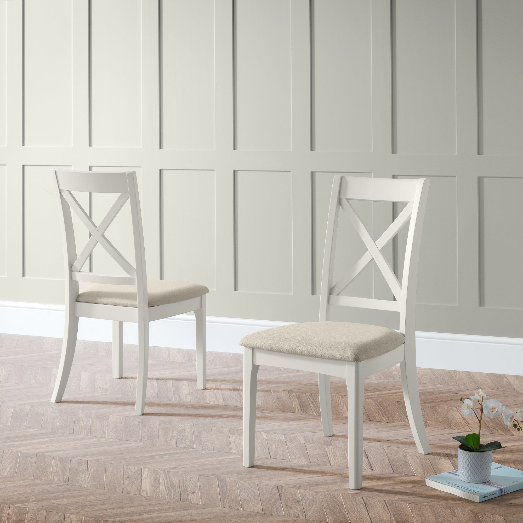 Provence Set Of 2 Dining Chairs Grey Grey