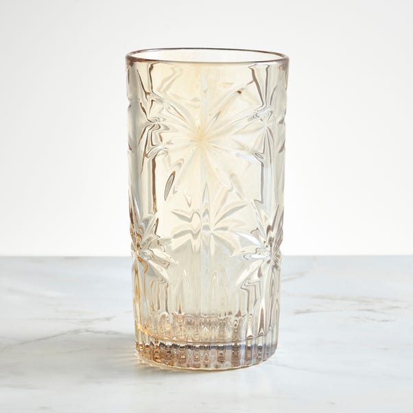 Luxe Palm Amber Highball Glass image 1 of 3