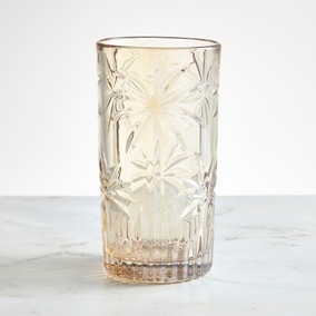 Luxe Palm Amber Highball Glass