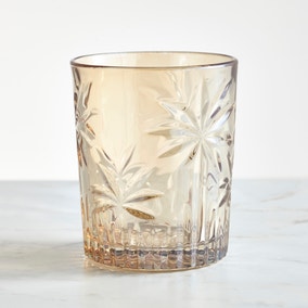 Luxe Palm Amber Tumbler Glass