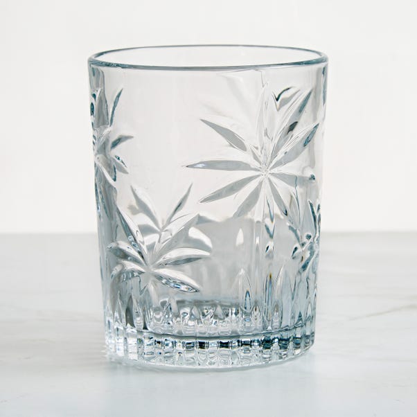 Luxe Palm Tumbler Glass Clear