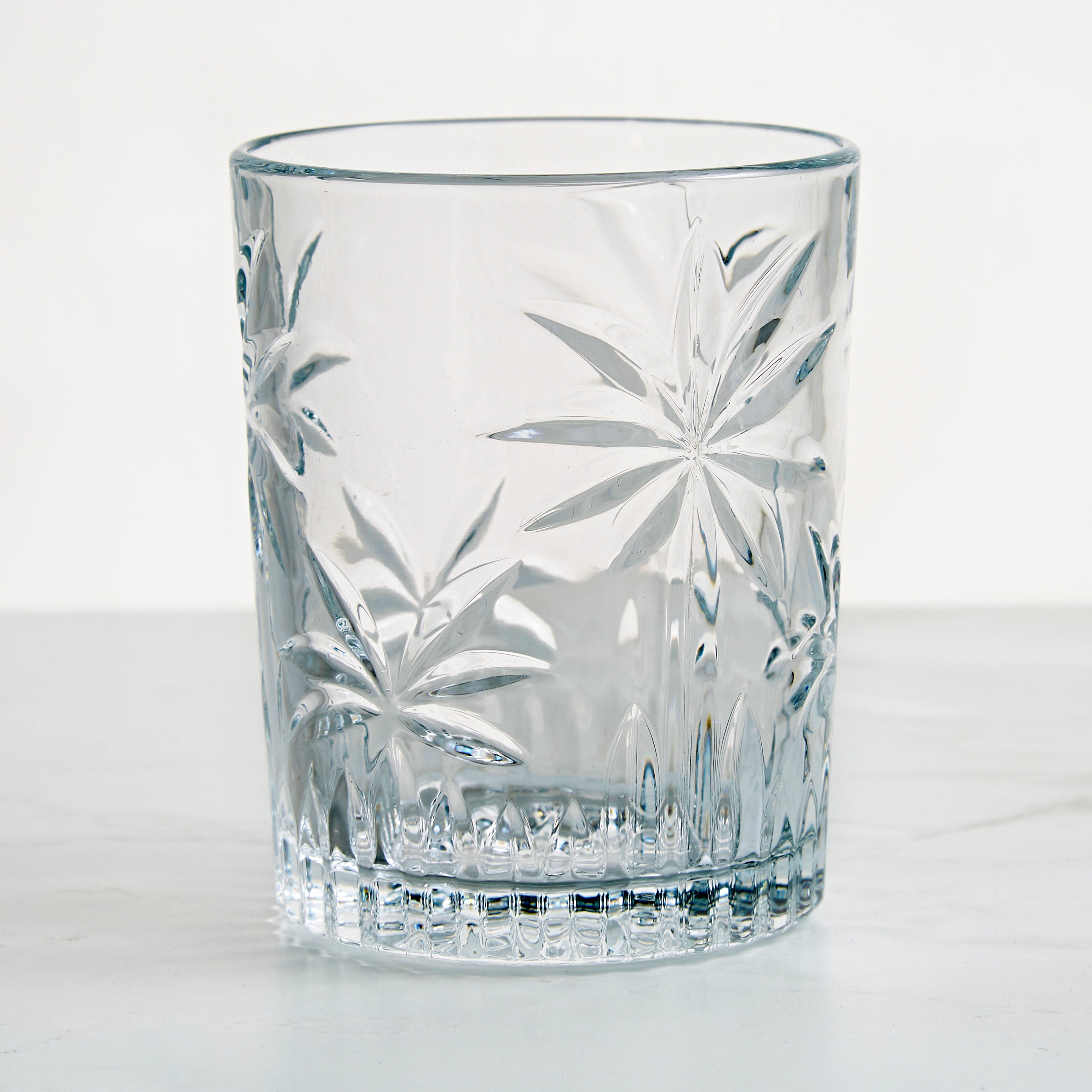 Luxe Palm Tumbler Glass Clear