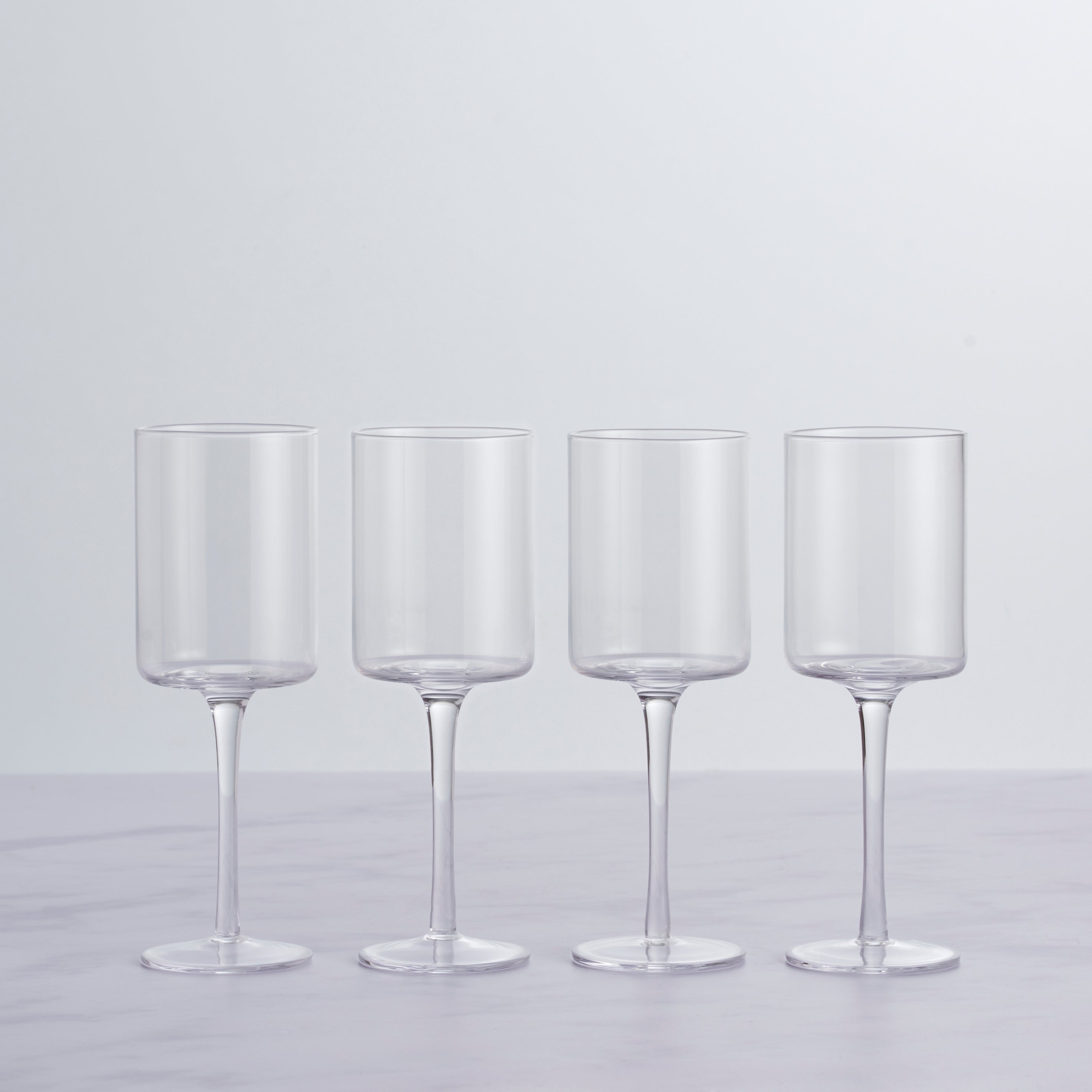 Set Of 4 Montreal White Wine Glasses Clear