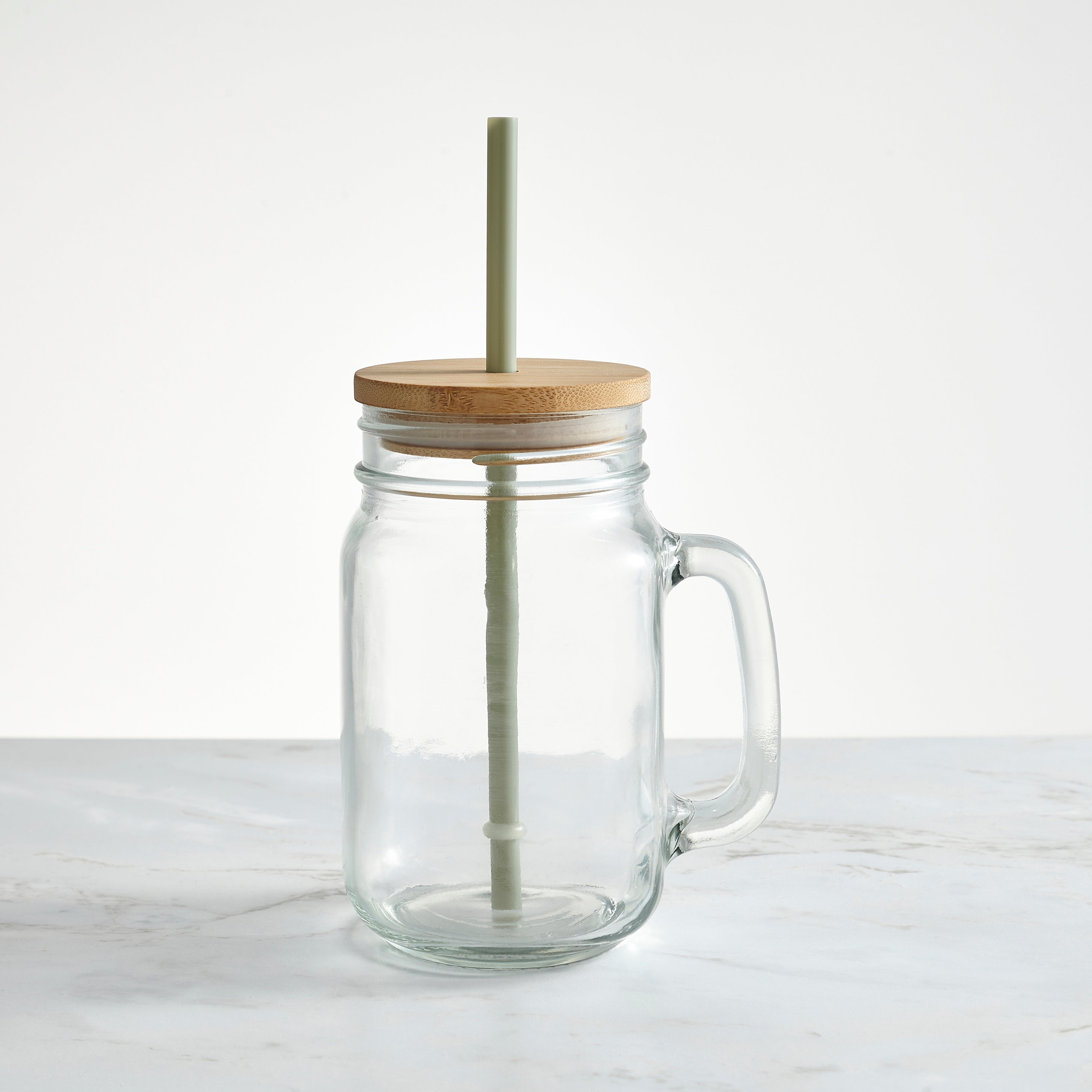 Mason Jar Cup With Straw
