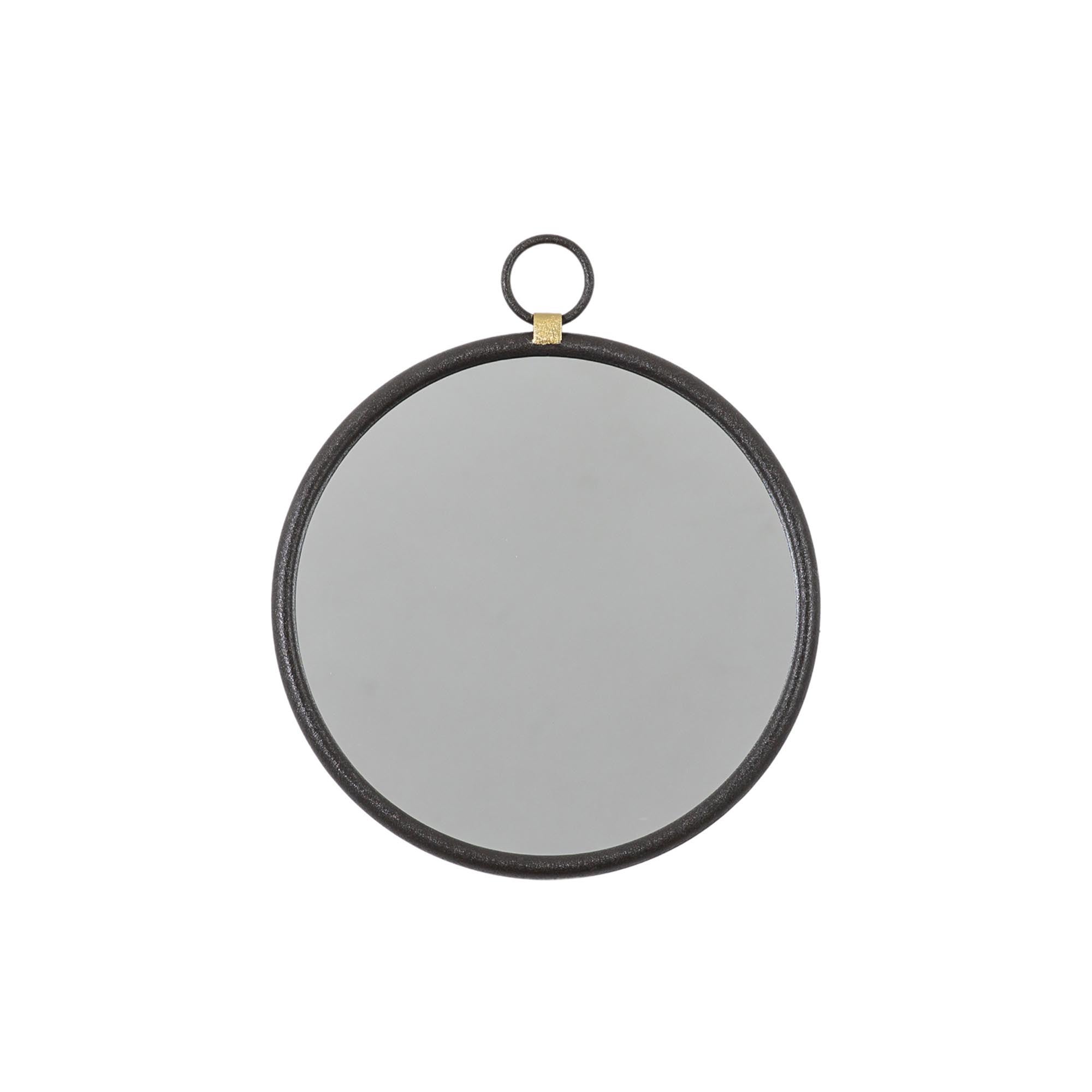 Orient Round Wall Mirror 40x45cm Black