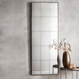 Cedar & Sage Loretto Window Distressed Rectangle Full Length Wall Mirror