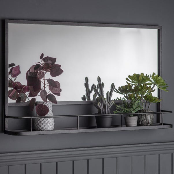 Argentine Rectangle Overmantel Wall Mirror with Shelf image 1 of 3