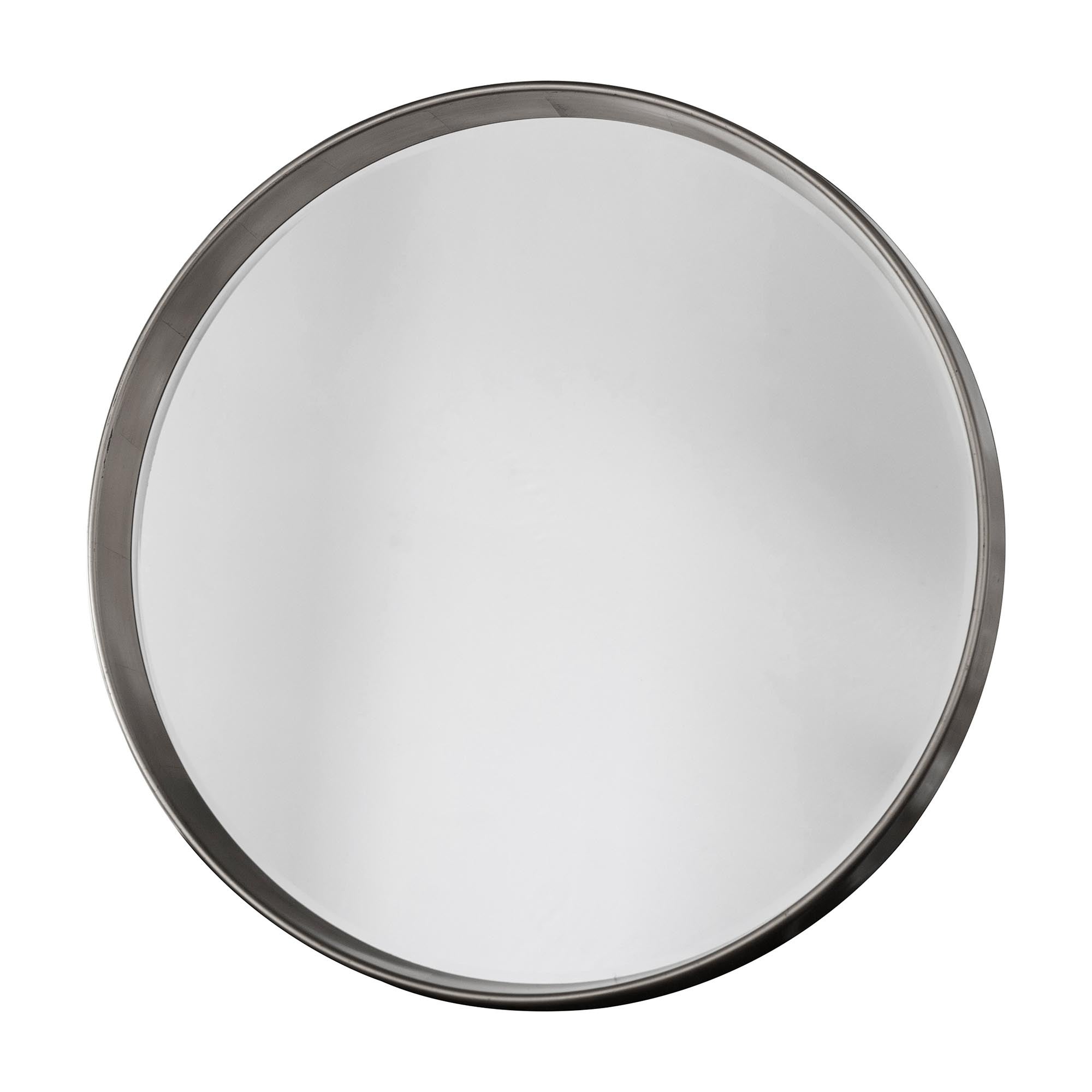 Savona Round Wall Mirror 95cm Silver