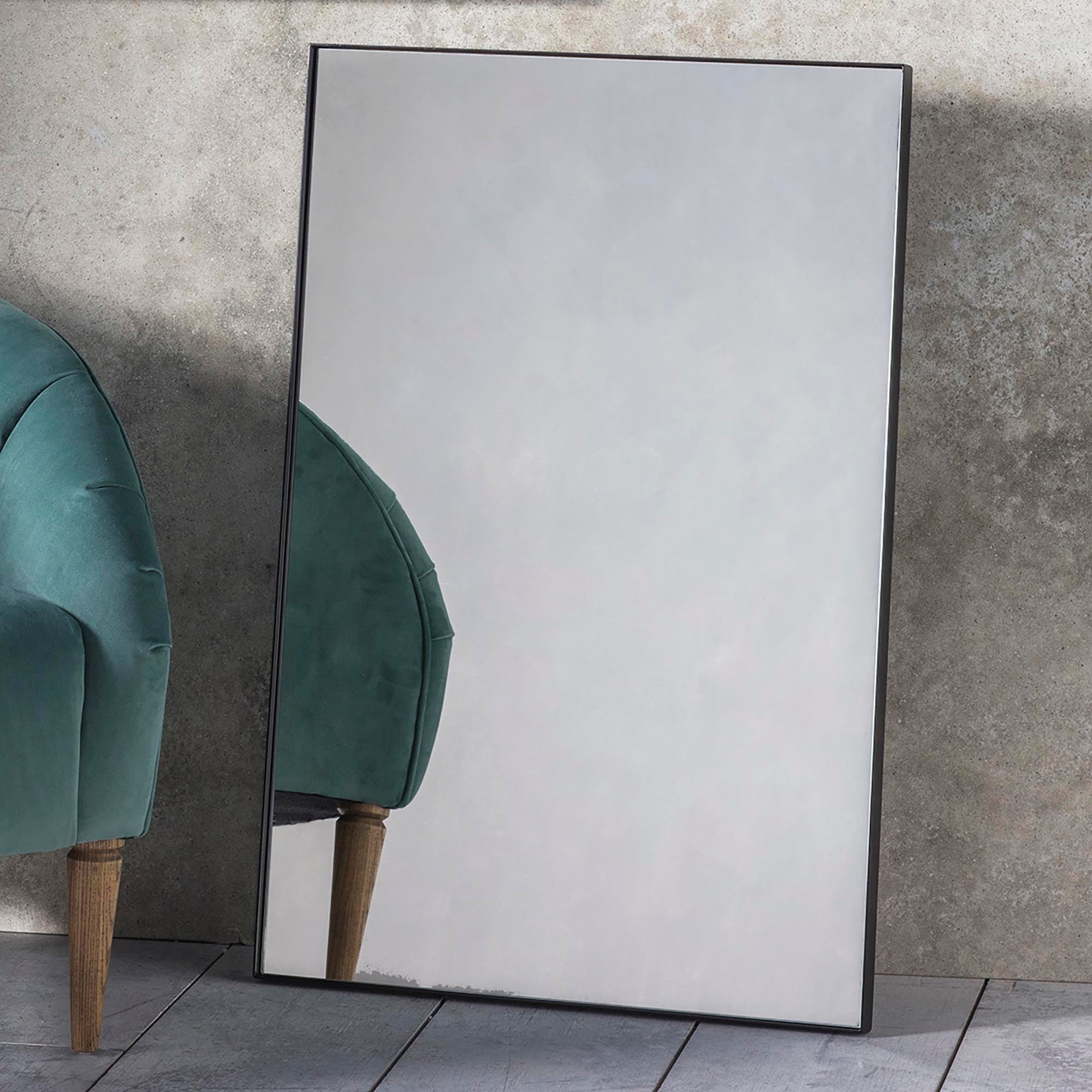 Huntly Free Standing Mirror 60x90cm Black