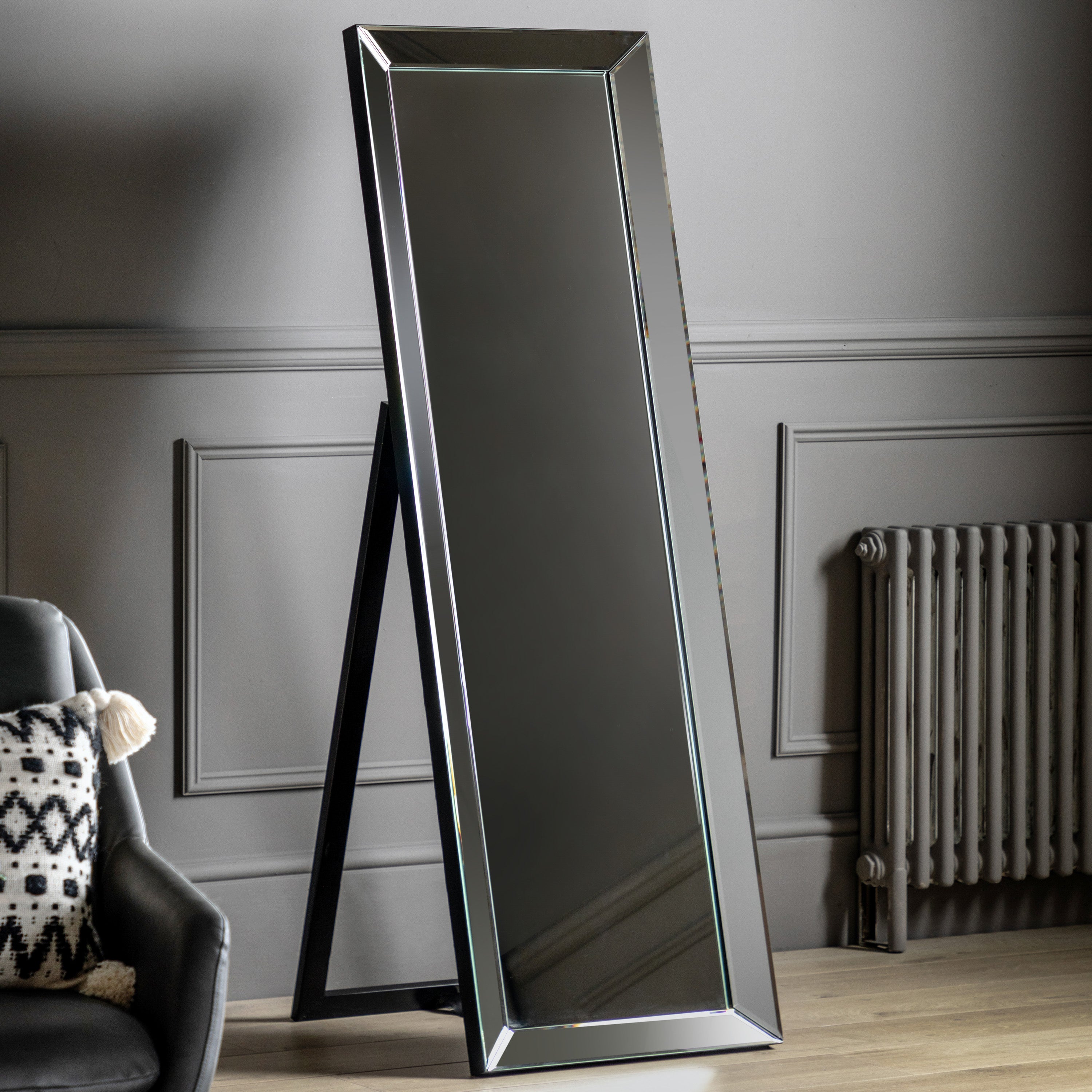Lyra Cheval Mirror 48x155cm Grey