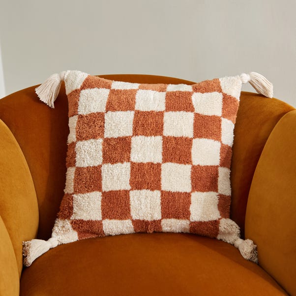 Artisan Checkerboard Butterscotch Cushion Cover image 1 of 5