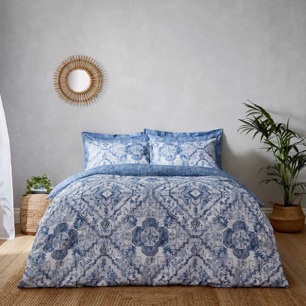 Amara Global Blue Duvet Cover and Pillowcase Set image 1 of 6