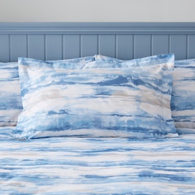 Watercolour Landscape Blue Oxford Pillowcase