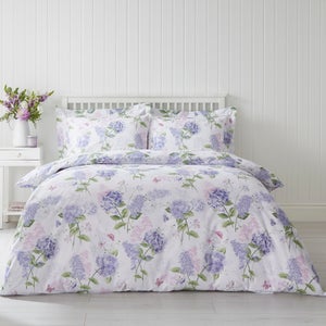 Wild Hydrangea Lilac Duvet Cover And Pillowcase Set