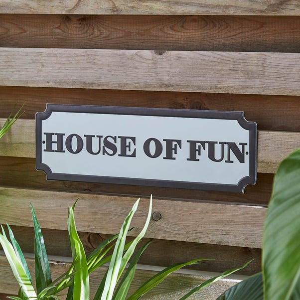 House of Fun Indoor Outdoor Metal Plaque image 1 of 5