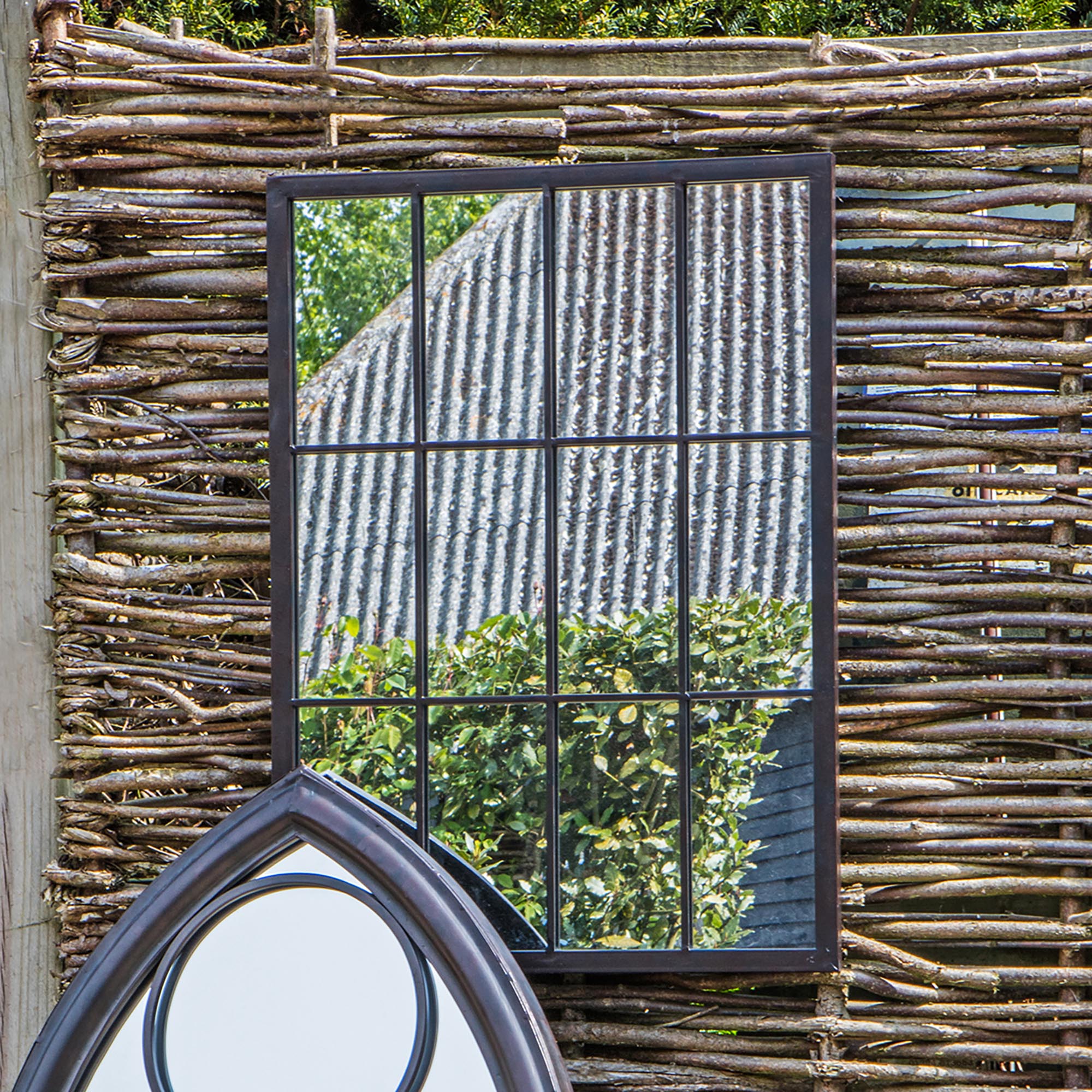 Zuri Window Rectangle Indoor Outdoor Wall Mirror