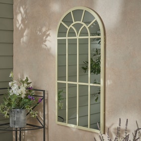 Indoor Outdoor Cream Country Window Mirror 90cm x 45cm