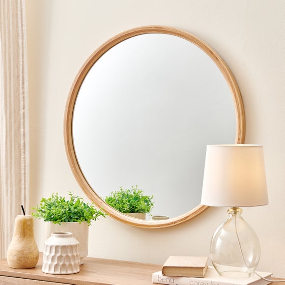 Framed shop round mirror