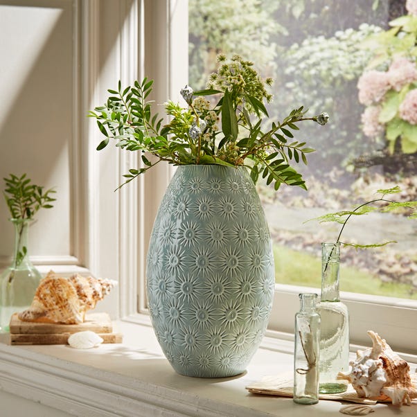 Corallite Vase 28cm Blue