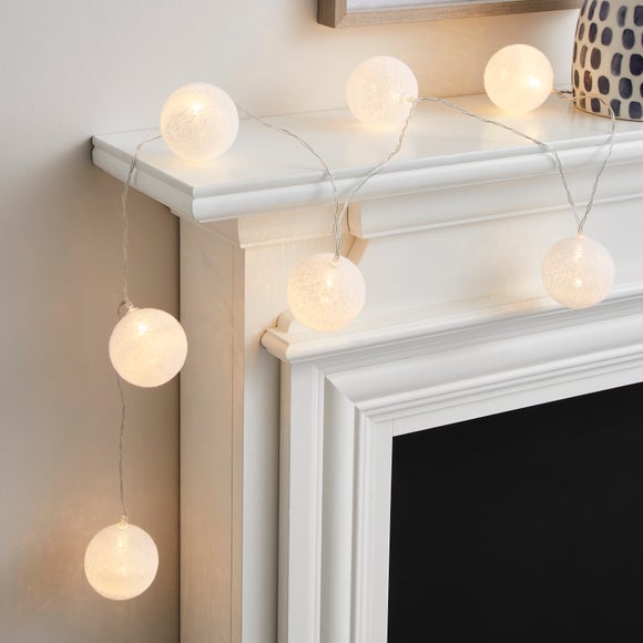 Fabric Ball LED String Lights Dunelm