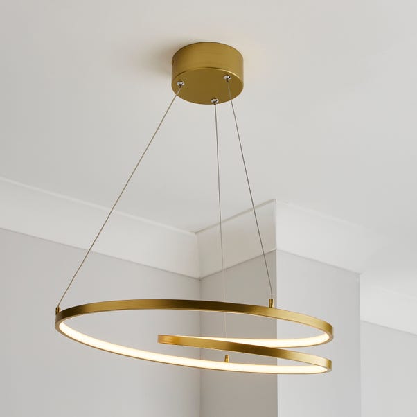 Menton Integrated LED Swirl Ceiling Fitting Gold