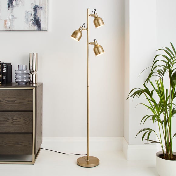 Dunelm brass store floor lamp