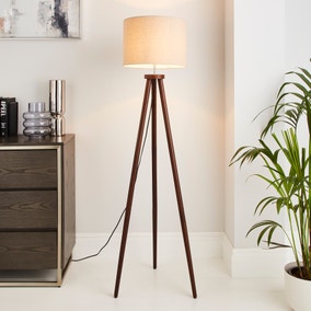 Jandia Wooden Tripod Floor Lamp