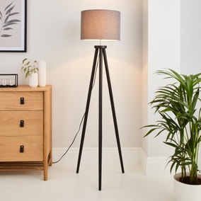 Jandia Wooden Tripod Floor Lamp