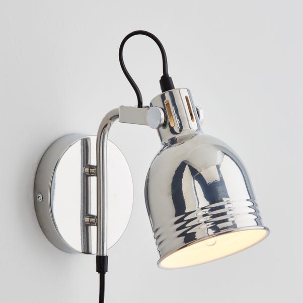 Issac Chrome Effect Plug in Wall Light image 1 of 6