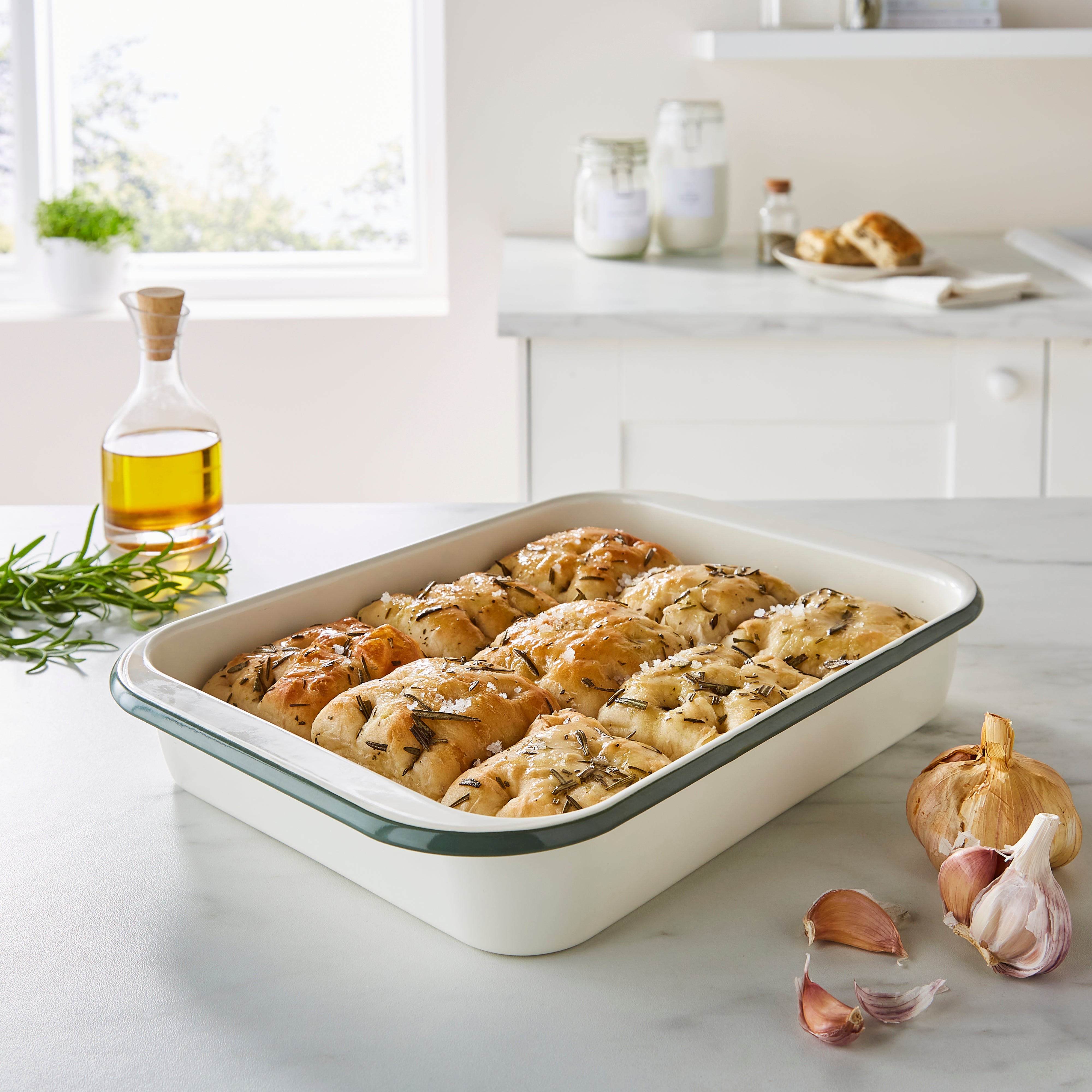  KitchenCraft MasterClass Professional Large Baking Tray,  Vitreous Enamel, 39 x 27 cm: Baking Dishes: Home & Kitchen