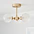 Elodie 3 Light Semi Flush Ceiling Fitting Clear