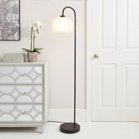 Palazzo Black Frosted Floor Lamp